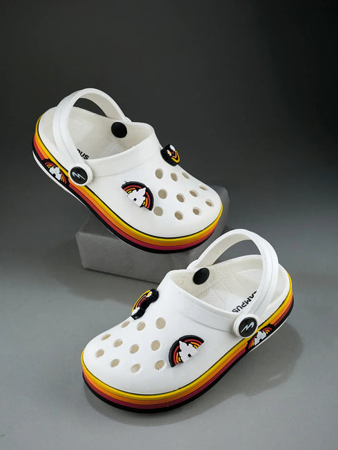 GC-9001K Off White Kid's Clogs